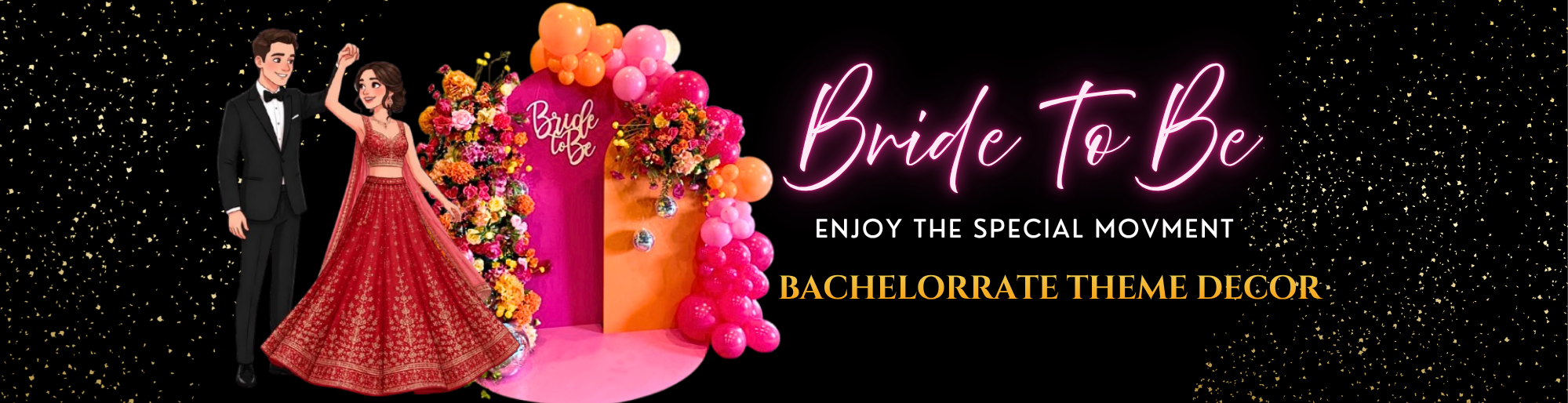 Bride to be bachelorette theme party decoration