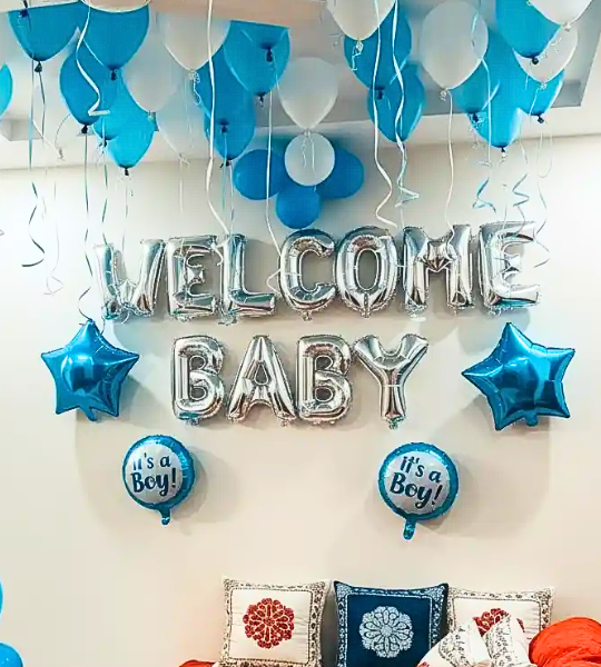 welcome baby boy wall decoration