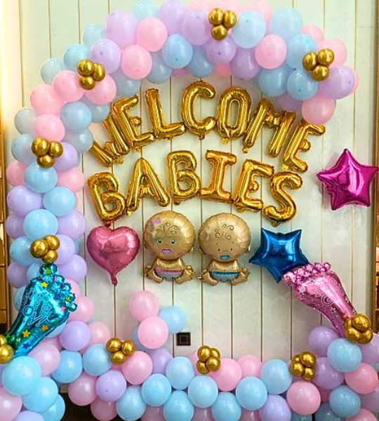 Twins Welcome Balloon Decoration
