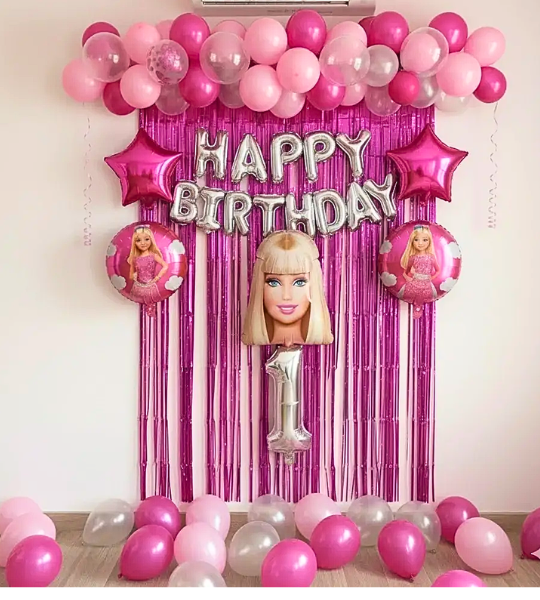 Barbie theme birthday decoration