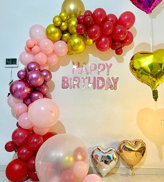 birthday arch decor