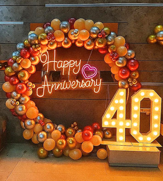 40th anniversary ring decor
