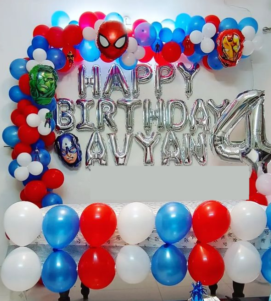 avengers theme arch balloon decoration