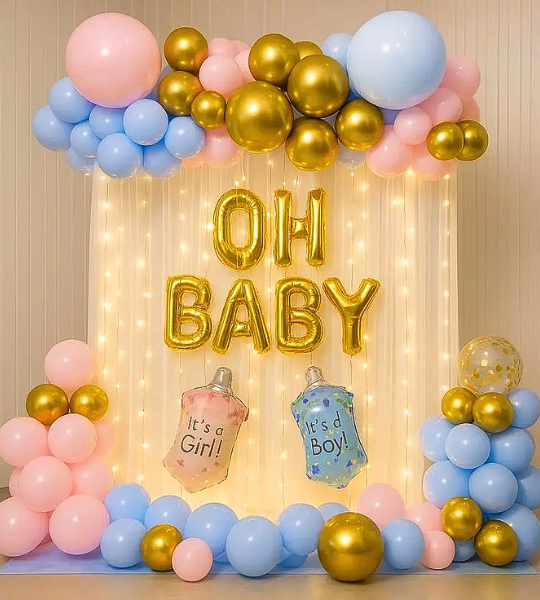 Oh Baby wall decoration with lights