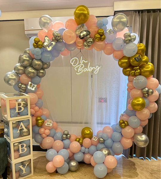 baby shower ring decor