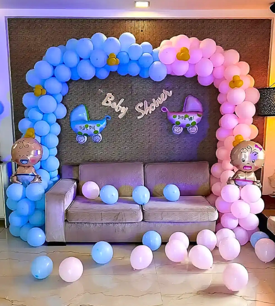 baby shower decoration in hall