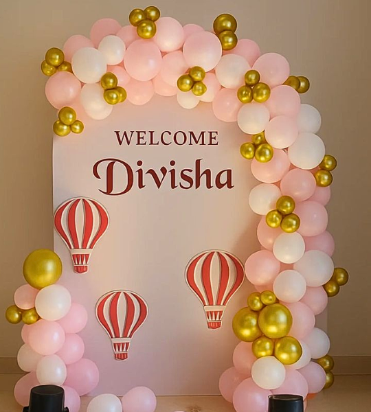 welcome baby girl premium decor