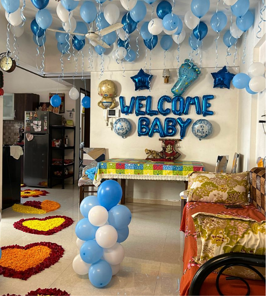 welcome baby boy decoration