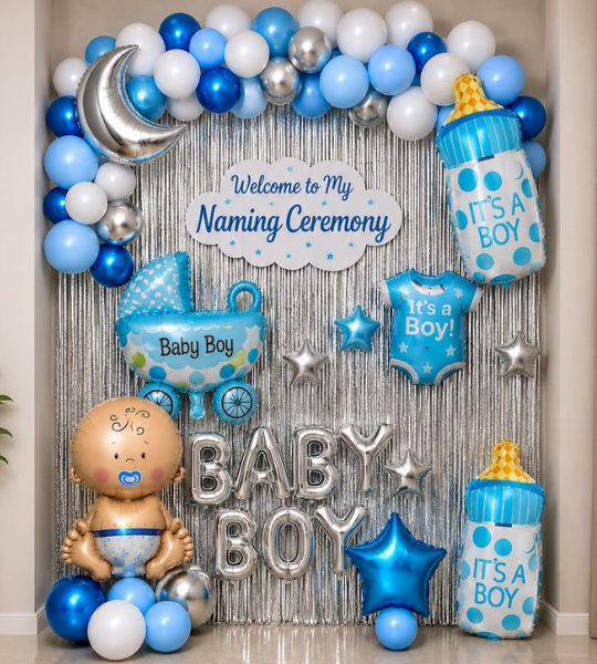 Blue baby boy decoration
