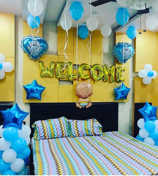 welcome baby boy decoration