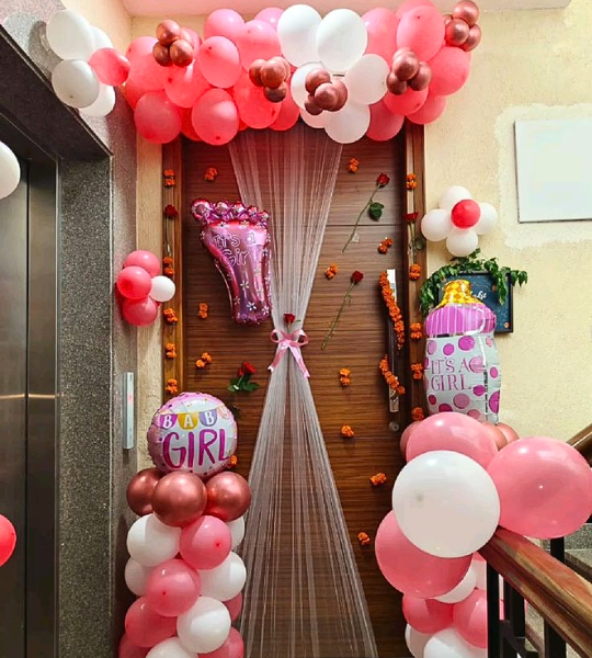 baby girl entrance welcome decor
