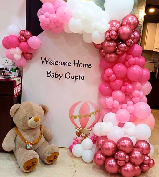 Welcome baby back drop