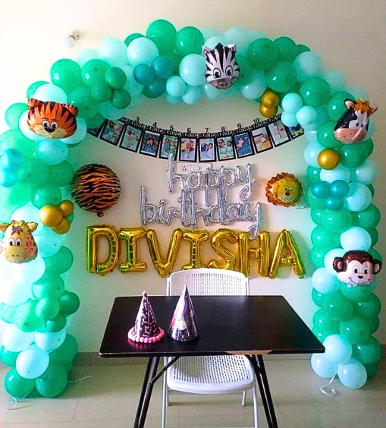 jungle theme wall arch decoration