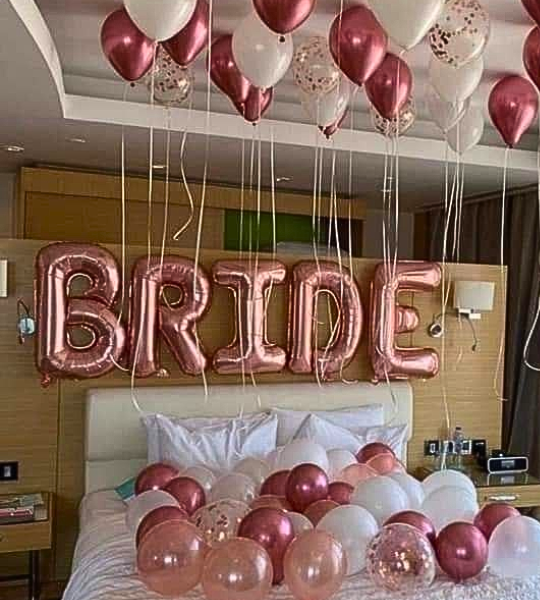 Bride to be simple room decoration