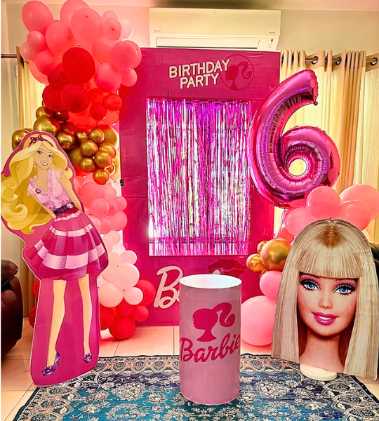 barbie theme decoration at home