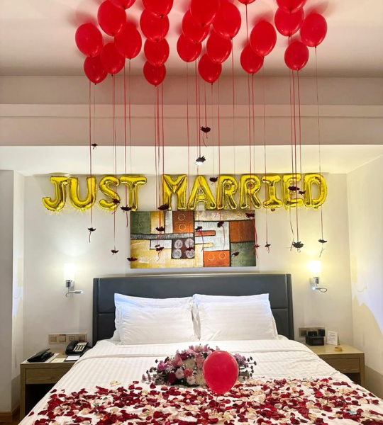 just married room decor