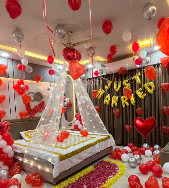 just married room decor