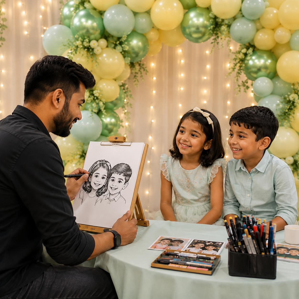 Caricature for kids birthday Celebration